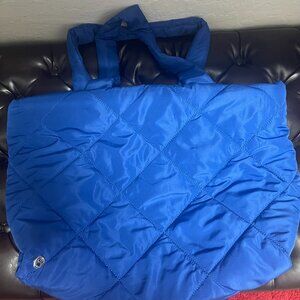 Royal Blue BearPaw Puffer Tote